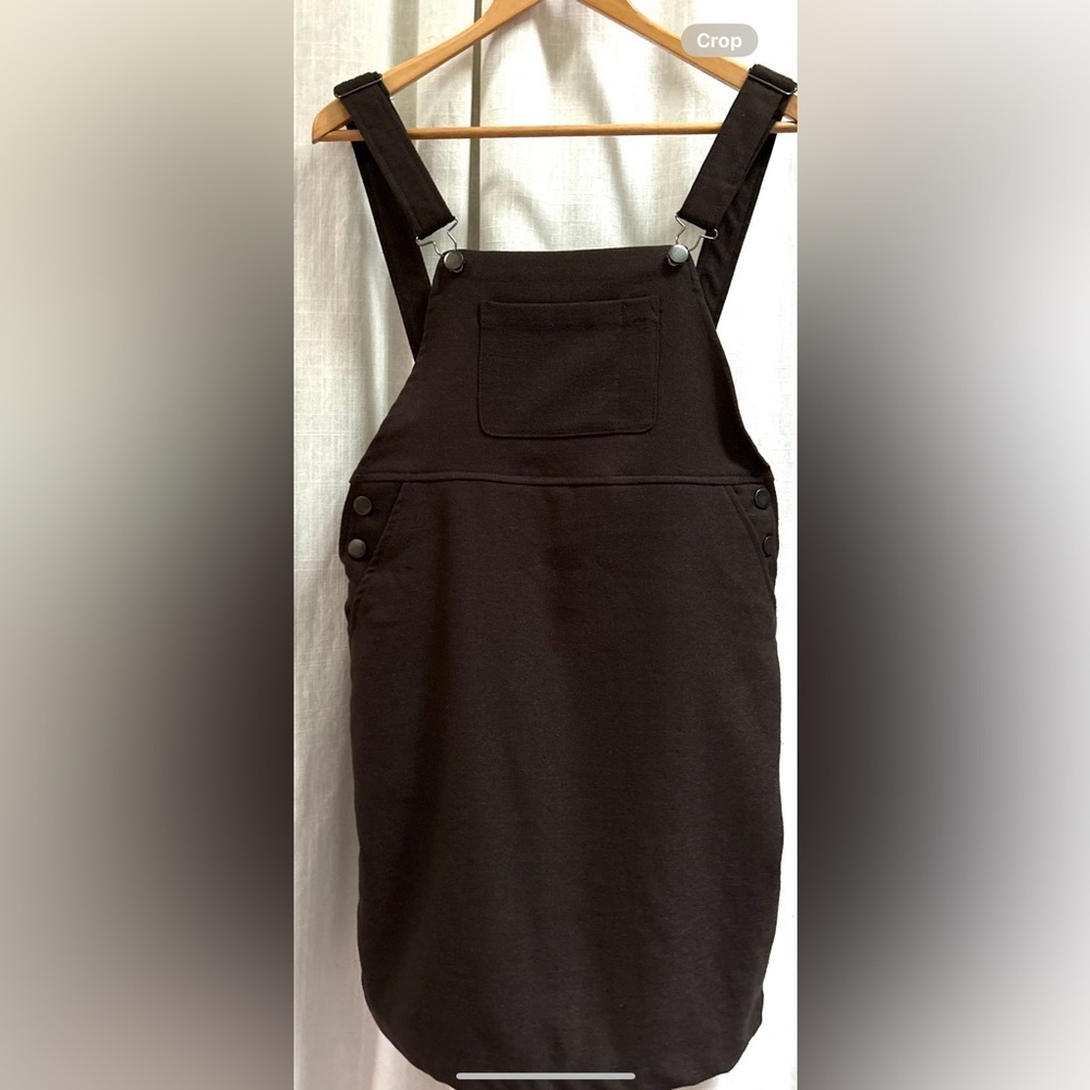 Bridge & Burn Brown knit overall dress tencel blend size xs